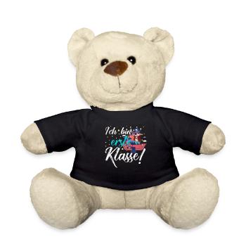 Je suis en première année - scolarisation, première année - Nounours - noir - Devant