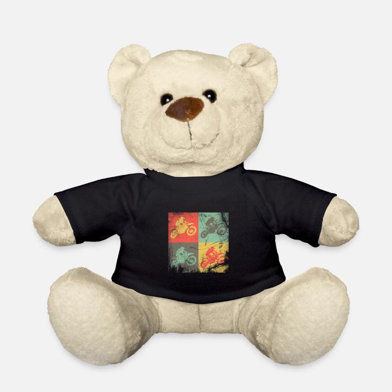 Motocross Geschenk - Teddy - Schwarz