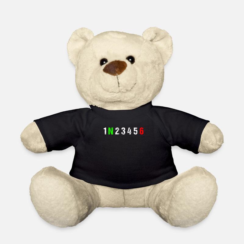 Gearshift - Biker, Motorcycle, Race - Teddy Bear - black