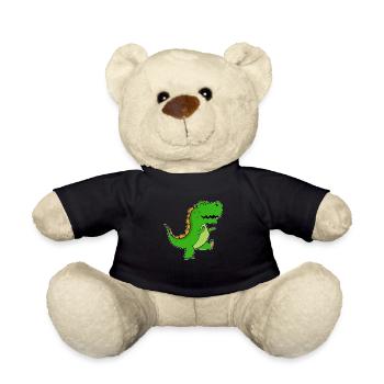Tshirt Enfant T-Rex Dinosaure - Nounours - noir - Devant