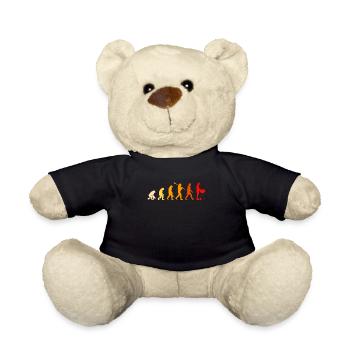 BBQ Evolution - barbecue, barbecue, barbecue - Teddy Bear - black - Front