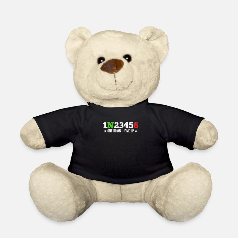 Motorcycle gears 1N23456 Motorcyclist gift - Teddy Bear - black