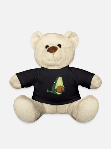 Lustiges Avocado Geschenk T-Shirt - Teddy - Schwarz
