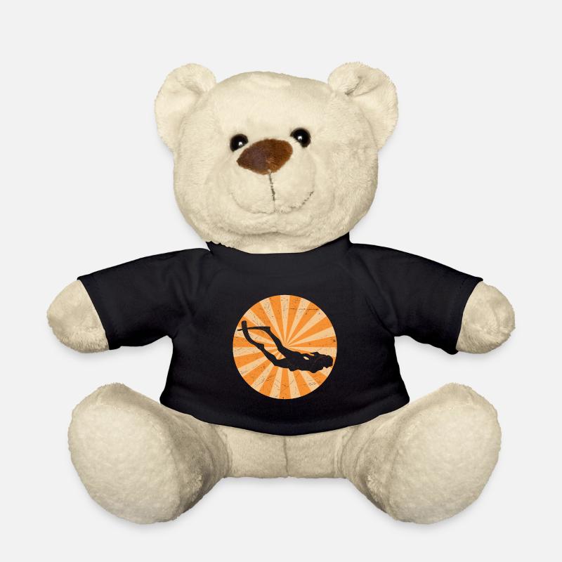 APNOE RETRO cadeau de plongée en apnée - Nounours - noir