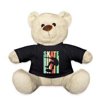 Skateboarding - Skate - Skating - Teddy Bear - black - Front