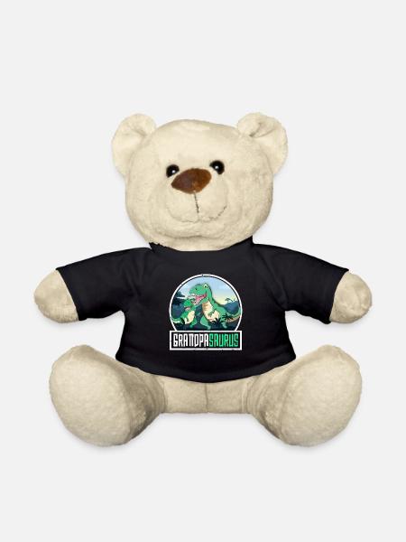 Grandpasaurus TRex Dinosaur Saurus Grandpa - Teddy Bear - black