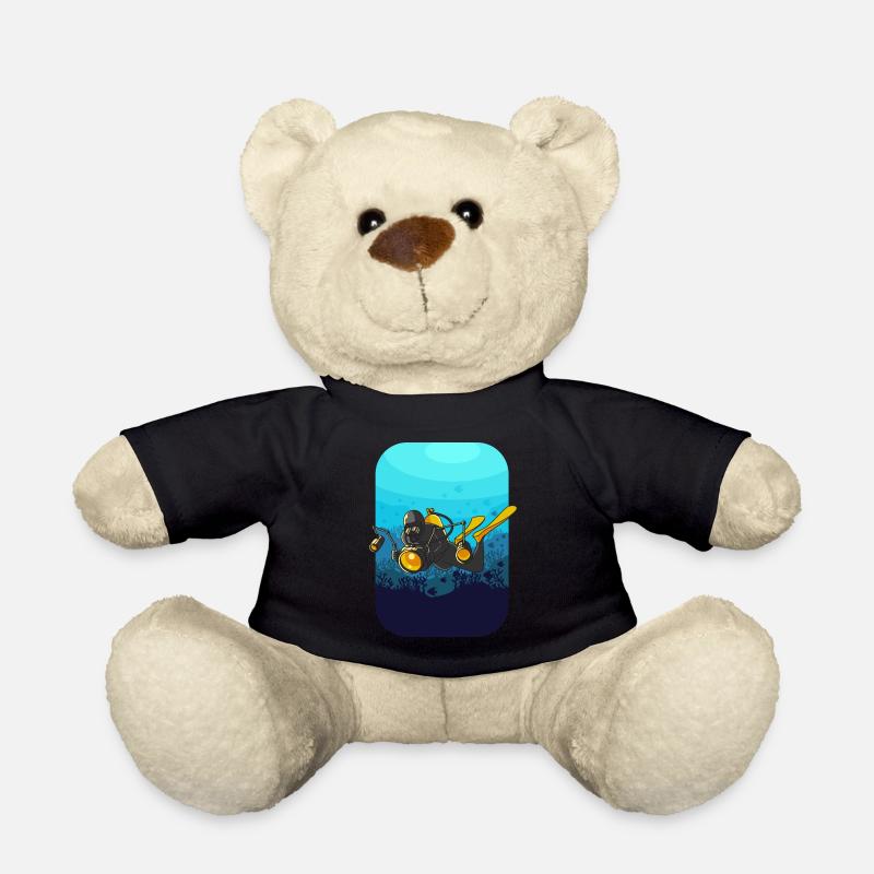 UNTERWASSERFOTOGRAF mit Kamera Geschenk Tauchen - Teddy - Schwarz