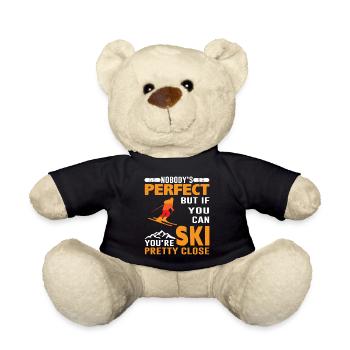Perfect ski - ski, winter, gift - Teddy Bear - black - Front
