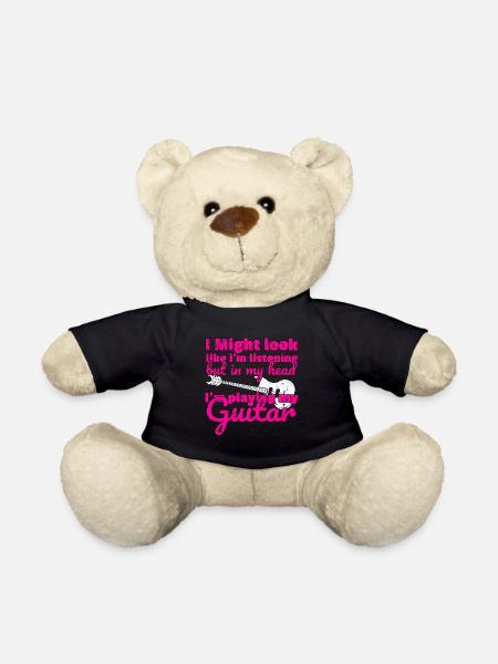 Guitar player guitar - Teddy Bear - black