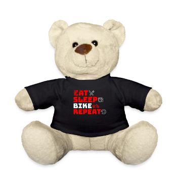 Eat Sleep Bike Repeat - Teddy Bear - black - Front