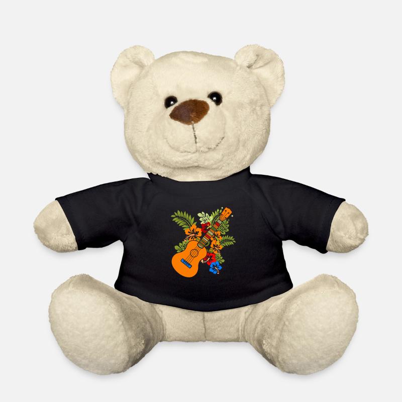 Uke Gitarre Geschenk I Gitarrist Hawaii Ukulele - Teddy - Schwarz