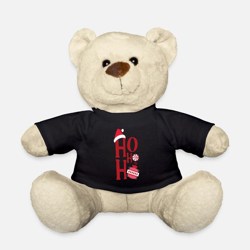 HO HO HO CHRISTMAS - Teddy - Schwarz