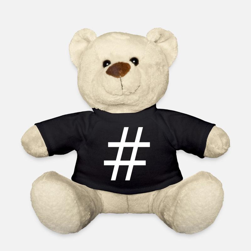Hashtag white influencer social media - Teddy Bear - black