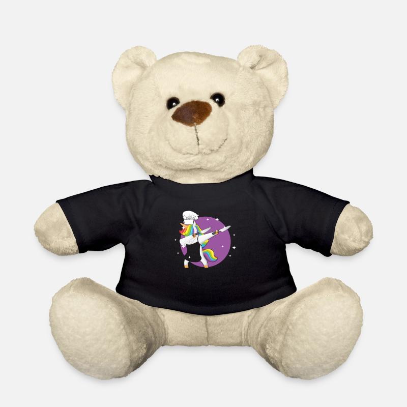 Einhorn-Chef, der betupfendes Pony-Geschenk kocht - Teddy - Schwarz