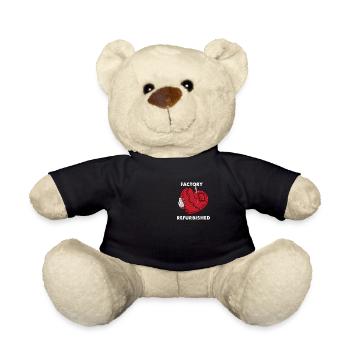Heart surgery Heart infact surgery on the heart - Teddy Bear - black - Front