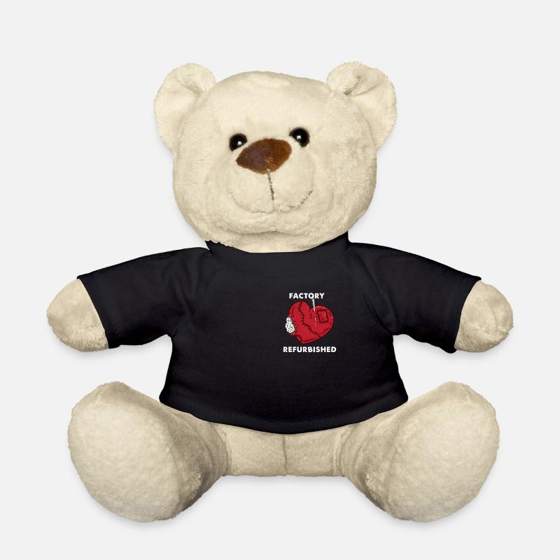 Herzoperation Herzinfakt Operation am Herzen - Teddy - Schwarz