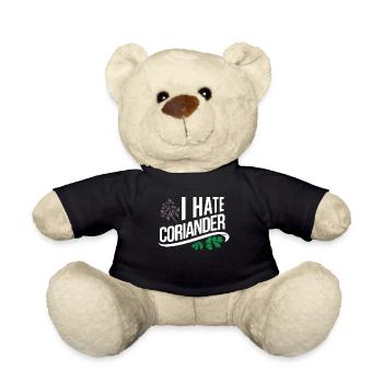 I hate coriander - coriander - Teddy Bear - black - Front