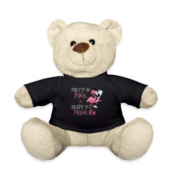 Pretty In Pink Ready To Drink Flamingo Lover - Teddy - Schwarz - Vorne