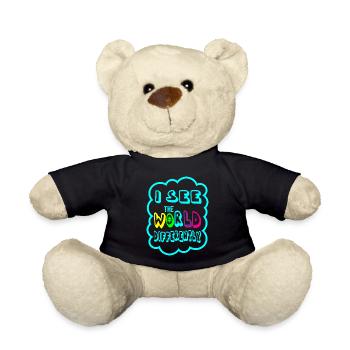 LE MONDE DE L'AUTISME EST DIFFÉRENT Cadeau pour les personnes autistes - Nounours - noir - Devant