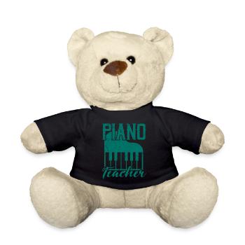 PIANO LEHRER Geschenk Für Klavierlehrer - Teddy - Schwarz - Vorne