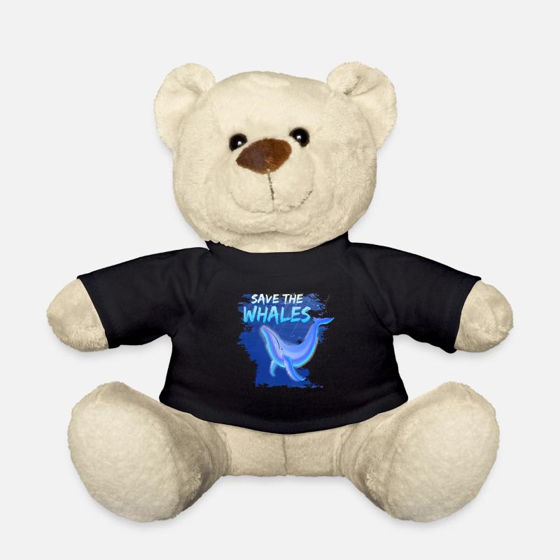 Sauver la baleine baleine baleine bleue - Nounours - noir