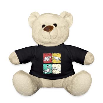Herpetology shirt snake retro reptiles - Teddy Bear - black - Front