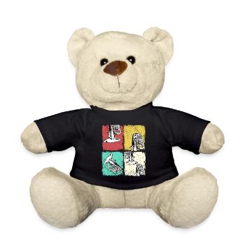 Tuba T-Shirt Sousaphone Brass band Music Big Band - Teddy Bear - black - Front