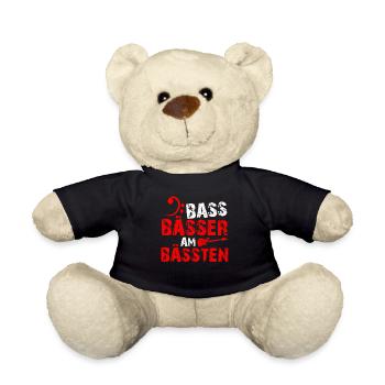 Bass Gitarre Geschenk I Musiker Basser Bassist - Teddy - Schwarz - Vorne