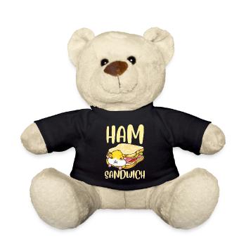 Sandwich au jambon idée cadeau hamster - Nounours - noir - Devant