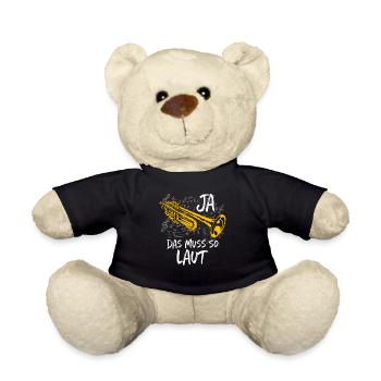 Ja Das Muss So Laut Trompete Musik - Teddy - Schwarz - Vorne