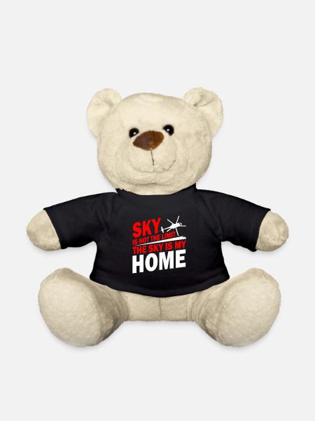 Hubschrauber Pilot Geschenk I Helikopter Heli - Teddy - Schwarz