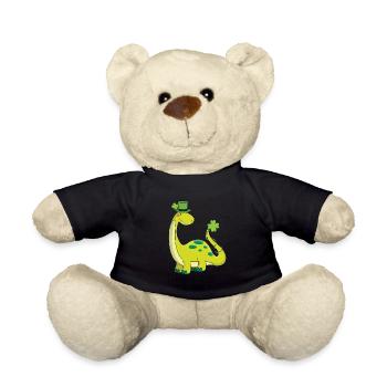 Doux dinosaures St Patricks Jour Dino enfants - Nounours - noir - Devant
