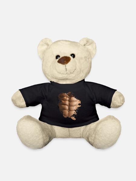 Sixpack Sport Fitness lustig Fun - Teddy - Schwarz