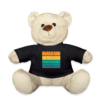 Rétro rétro arrière arrière carré symbole - Nounours - noir - Devant