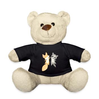 Raton laveur renard doux animaux doux amour des animaux cadeau - Nounours - noir - Devant