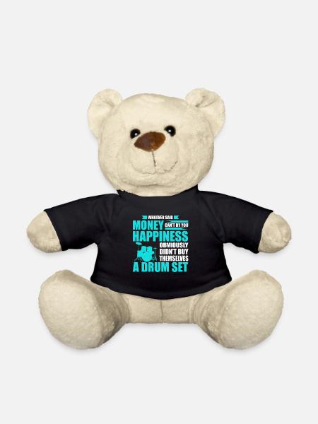 Drums gift I drummer drummer - Teddy Bear - black