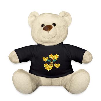 Beekeeper Bee Bee Gift - Teddy Bear - black - Front