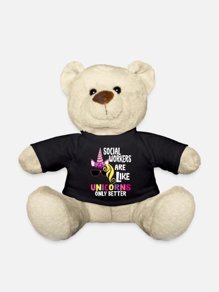 Travail social Travailleurs sociaux Dames Cadeau - Nounours - noir