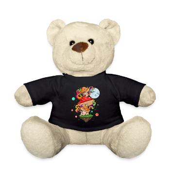 Magic Mushroom Shirt Shrooms Halluzinogene Pilze - Teddy - Schwarz - Vorne