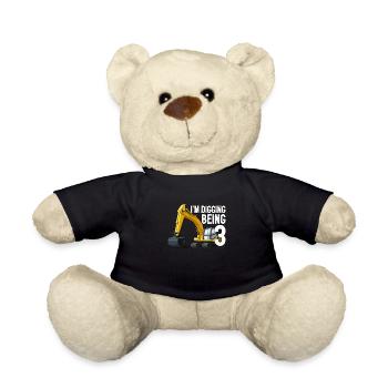 3rd birthday contruction trucks design for childre - Teddy - Schwarz - Vorne