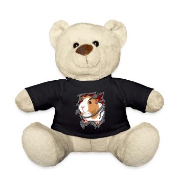 Guinea Pig Gift Men Guinea Pig - Teddy Bear - black - Front