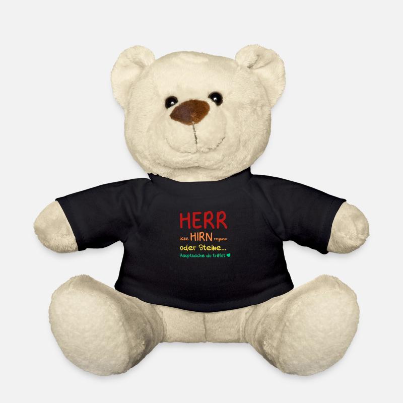 Herr lass Hirn regnen... oder Steine - Teddy - Schwarz
