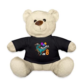 8. Geburtstag Shirt Pirate Dinosaurier Geburtstag TRex - Teddy - Schwarz - Vorne