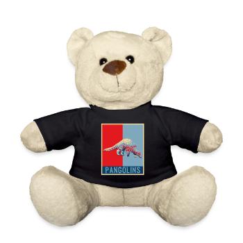 Pangolin cadeau pangolin tshirt pangolin - Nounours - noir - Devant