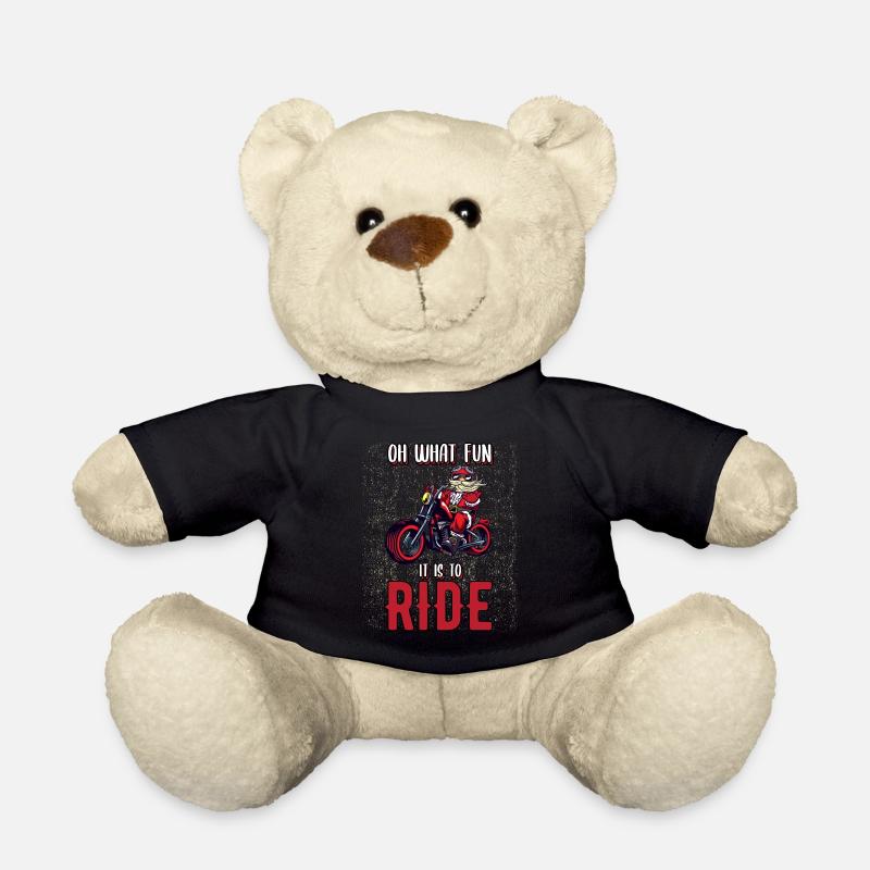 Weinachten Motorradfahrer Santa Claus Biker - Teddy - Schwarz