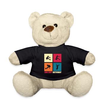 Cadeau drôle de lexique de saut en longueur - Nounours - noir - Devant