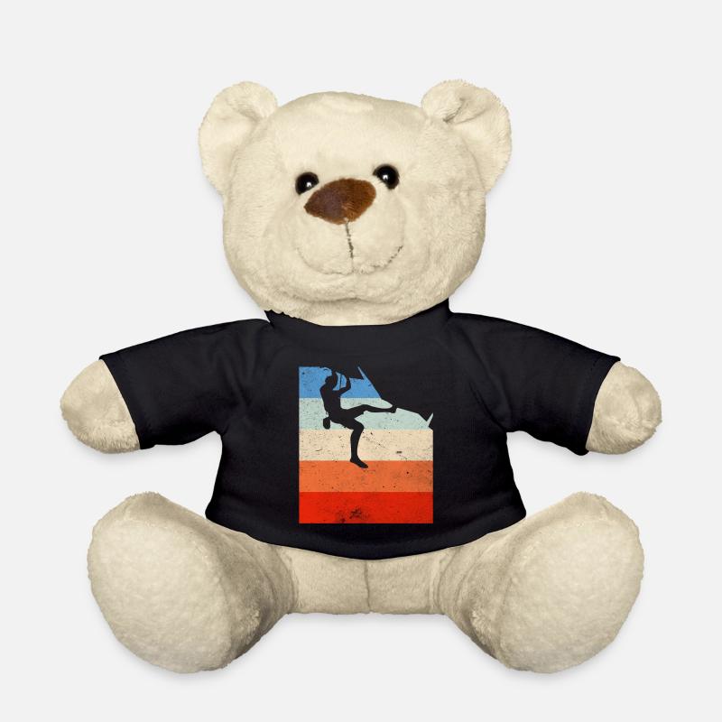 Klettern Klettern Bouldern Free Vintage Geschenk - Teddy - Schwarz
