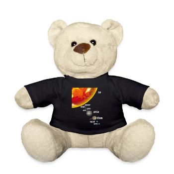Notre système solaire planet ratio de taille - Nounours - noir - Devant