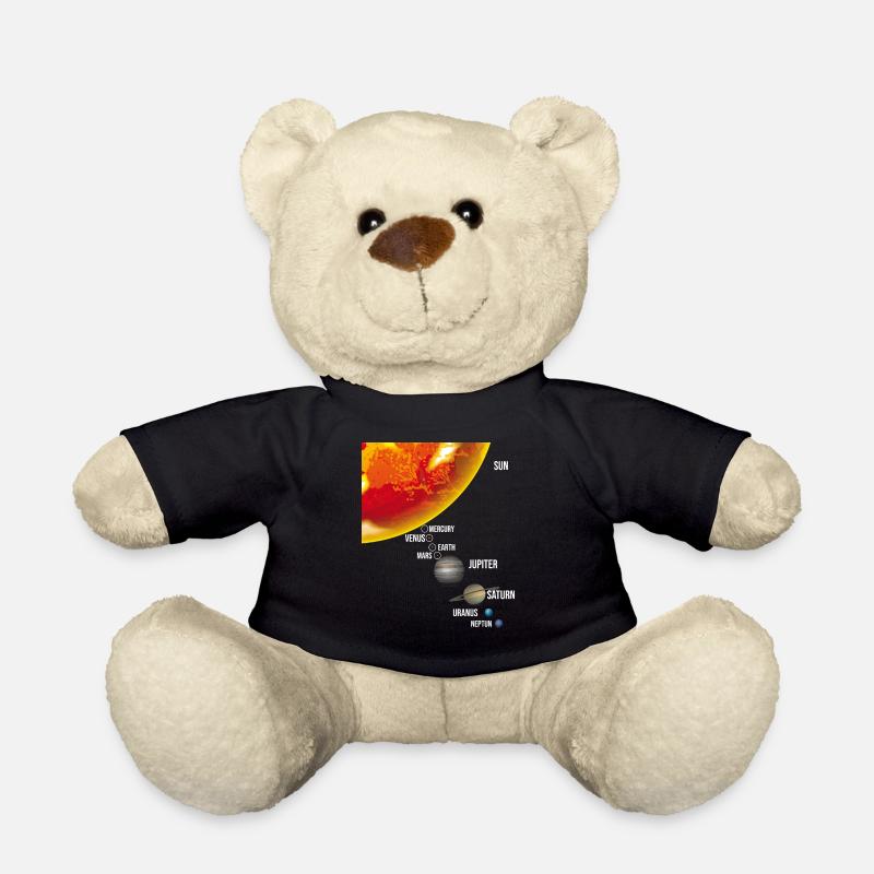 Notre système solaire planet ratio de taille - Nounours - noir