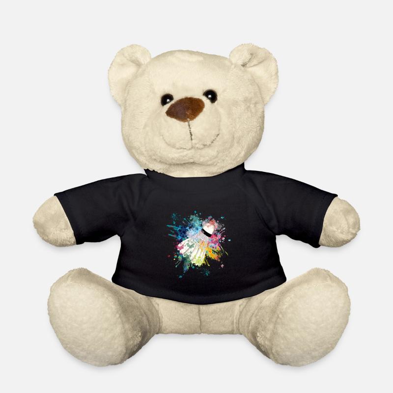 WaterFabe Color Explosion Splash Design Feather Ball - Teddy Bear - black